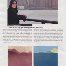 Victoria Febrer in the  Periódico de Catalunya’s Magazine