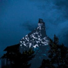 “Flight of Memory” by Victoria Febrer & Pedro J. Padilla projected at <i>Digital Graffiti</i> Festival