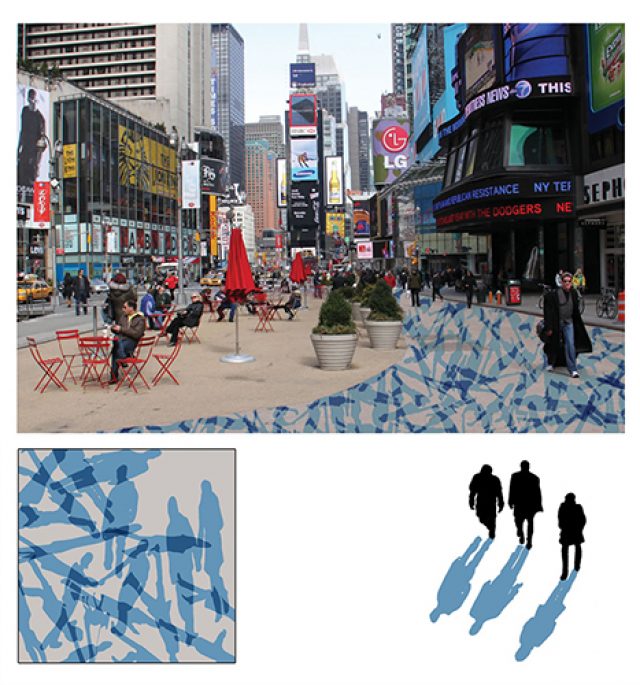 Proposal for Times Square Sidewalk Design, 2010